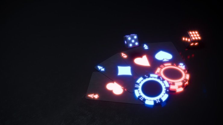 Live dealer studio with cards and gaming table setup
